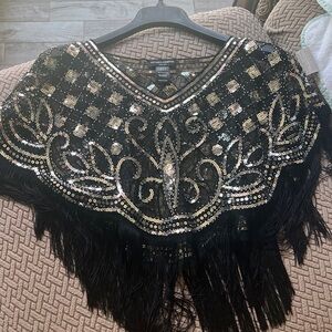New, no tags Victoria Harbour Sequin Fringe Top. Perfect accessory
